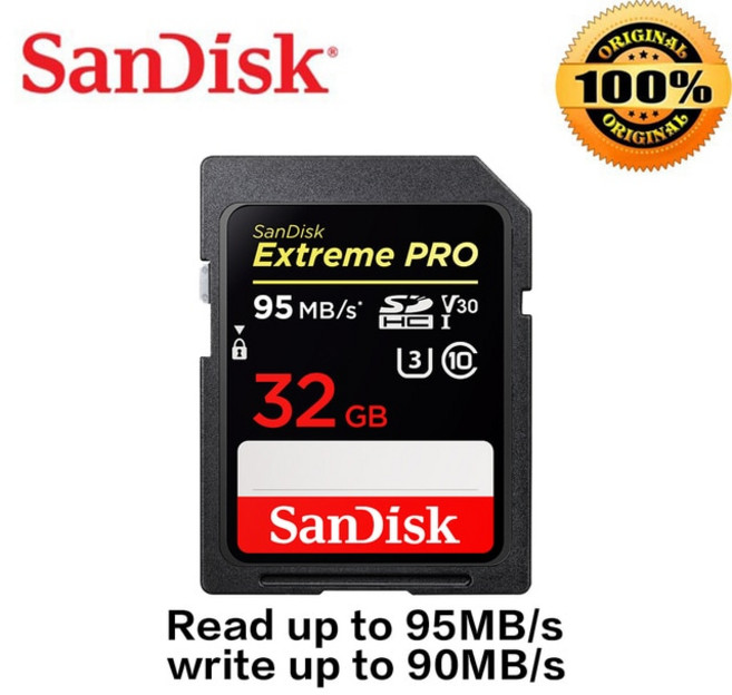 SanDisk Extreme PRO U3 V30 4K 1 테라바이트 512GB 64GB 256GB SDXC UHS-I Class10 32GB 95 메터/초 메모, 11 Read 95M-32G