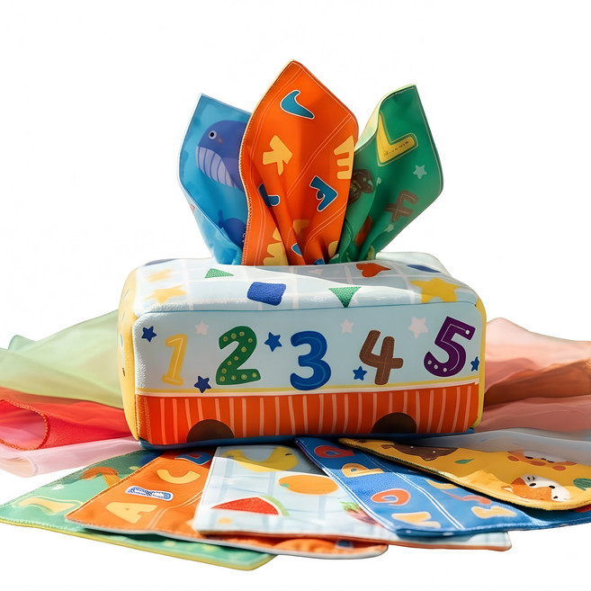 리틀그립 아기 티슈 오감 촉감 발달 놀이, 1세트, 랜덤발송