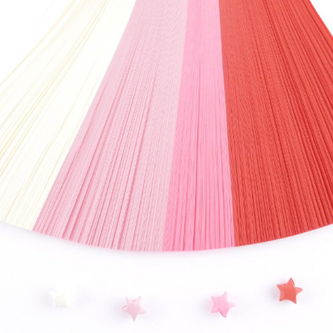 파스텔 별종이 1080장 (1000장 이상) 별모양 종이접기 별접기, 레드