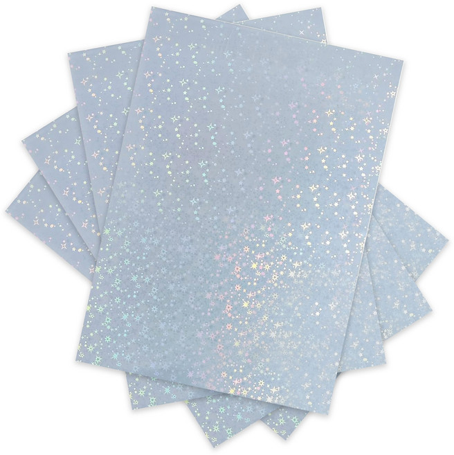 [메잌미] 오로라 필름 홀로그램 시트지 (A4/10장), 별빛