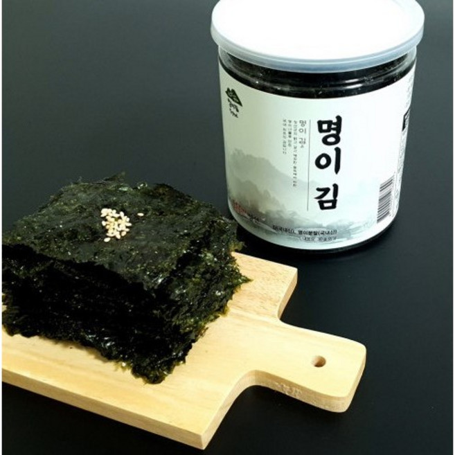 명이김 산마늘 명이나물 구운김 서림농원 완도김 명절선물세트 웰빙반찬 무농약 아이들반찬, 절단김 2캔, 1개