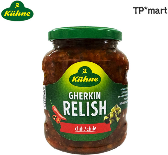 퀴네 게르킨 렐리쉬 칠리 피클 소스, 1개, 350g