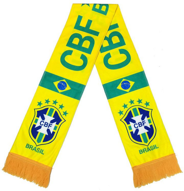 응원스카프 맨시티 머플러 목도리 레알마드리드 리버풀 첼시 축구 응원 손수건, 브라질(노란색), 1개