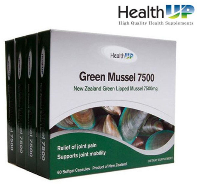 헬스업 초록입홍합오일 7500mg 240캡슐 관절건강에 도움, 1개, 240정