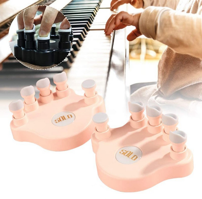 피아노 악력기 손가락 연습 교정기 운지 훈련 단련, 핑크