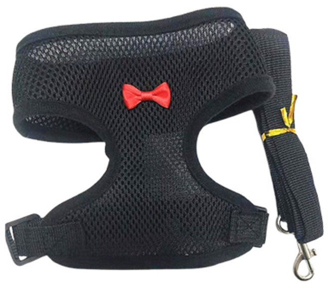 조류 산책줄 닭 하네스 리드줄, 1개, 블랙