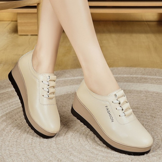 BLTER 여성 키높이 통굽 로퍼 통굽6cm 발편한 여성 슬립온 여성 단화 심플 여성 가을 구두 발편한 여성신발3577