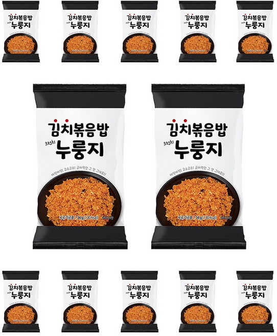 프로엠홀딩스 김치볶음밥 크런치 누룽지 34g, 12개
