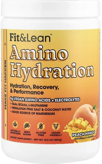 Fit & Lean Amino Hydration Peach Mango 12.3 oz (350 g), 1개, 1개 - 쿠팡