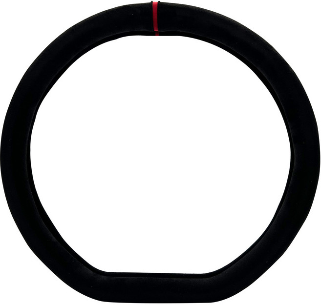 바겐 극세사 자동차 스웨이드 핸들커버, D컷 모던블랙