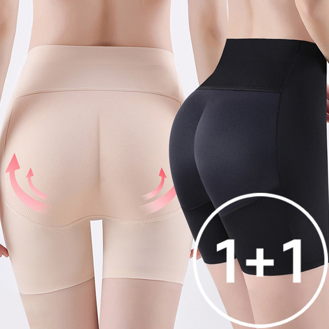 [1+1] 힙업 엉덩이뽕 하이웨스트 사각팬티 심리스팬티