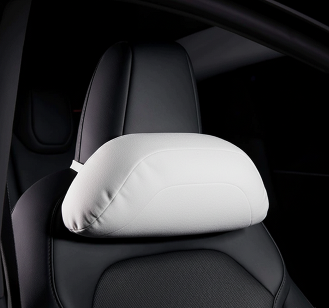 테슬라 전용 목베개 목쿠션 모델3 모델Y 차량용 헤드레스트 템슬라, 1개, 화이트
