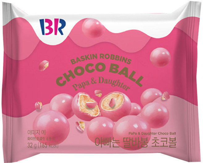[배스킨라빈스] 아빠는 딸바봉 초코볼 32g 12개, 1세트