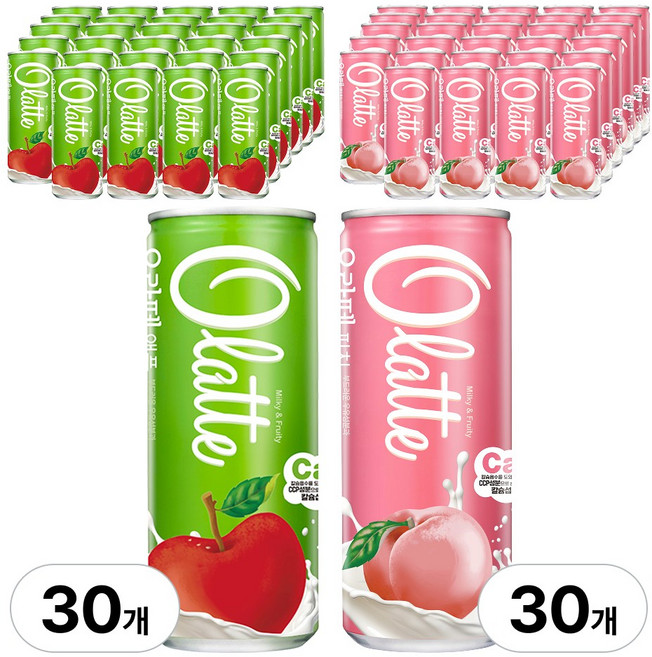 오라떼 애플 + 피치, 60개, 240ml