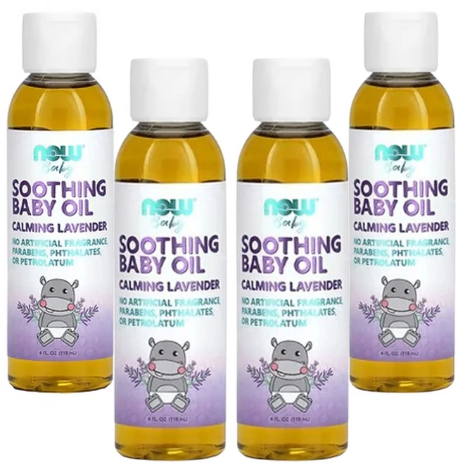 나우 푸드 진정 베이비 오일 카밍 라벤더 (4fl oz), 118ml, 4개 - 쿠팡