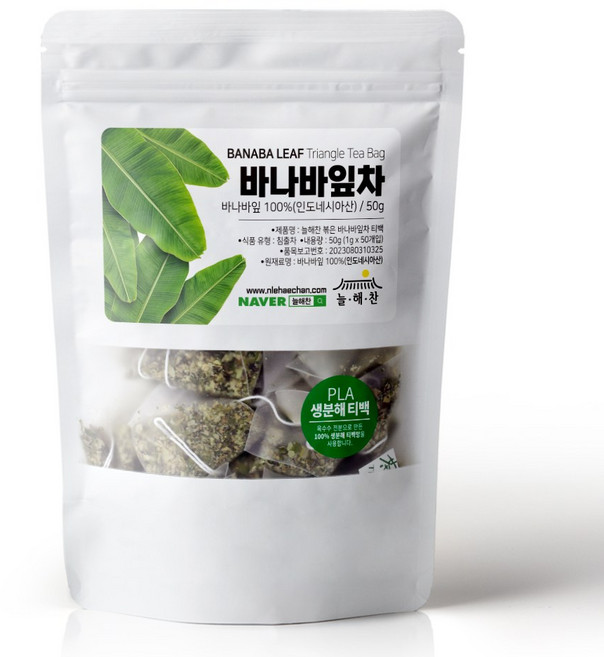 늘해찬 볶은 바나바잎차 티백 전통차 허브차 삼각티백 대용량, 1개, 50개입, 1g, 1g