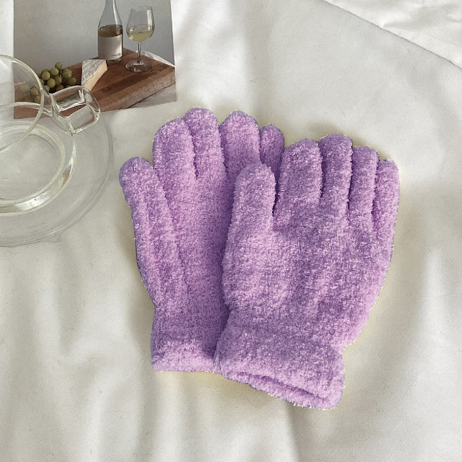 남녀공용 극세사 장갑 벨벳 수면 장갑 남자장갑 여성장갑 겨울 부드러운 여자 손가락 장갑