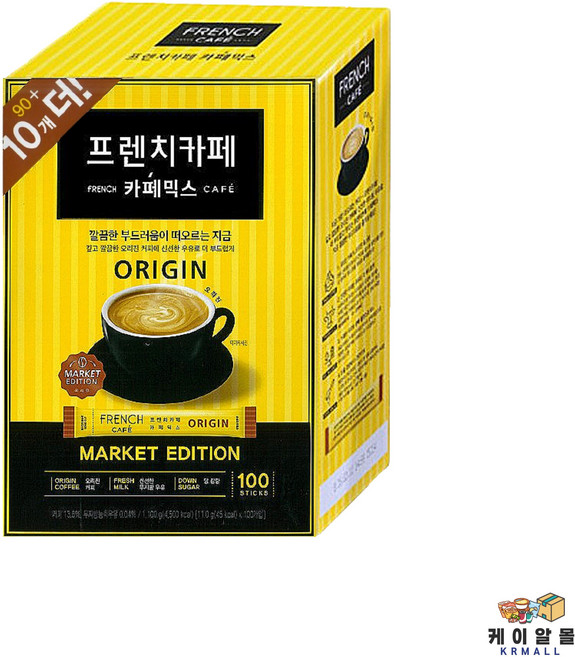 남양 프렌치카페 카페믹스 오리진 400T(100T), 11g, 100개입, 4개