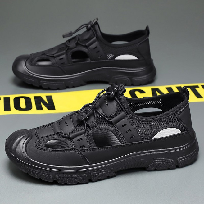 DarjinQD 남성 여름 샌들 발편한 운동화 경량 통기성 샌들 슬립온 남성 스포츠 및 레저 트레킹 신발 메쉬 등산화 남성 런닝화 워킹화 메쉬 스니커즈 단화 JY163