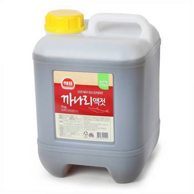 까나리액젓 /해표-감칠맛 업소용 식자재 요리간용 대용량 식당용 말통, 1개, 9kg