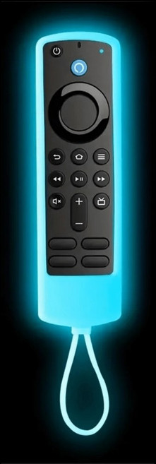 FireStick 스트리밍 미디어 장치용 어두운 실리콘 원격 커버의 빛 파이어스틱TV 4k 2021 화재 4K 최대 파이어 스틱 리, S below for size descriptions, [01] 파란색, 1개