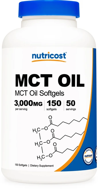 뉴트리코스트 MCT 오일 3000mg 150소프트젤 1병, 1개, 150정 - 쿠팡