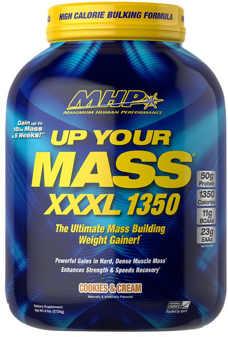 MHP Up Your Mass XXXL1350碳水蛋白粉 奶油餅乾口味, 2720克, 1個