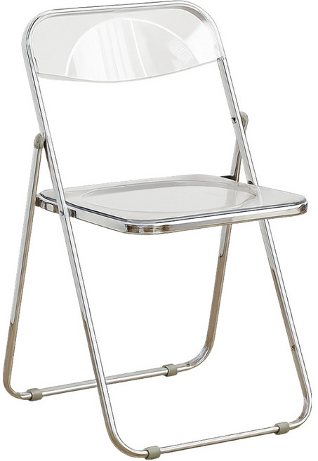MANTU 다용도 실내외 겸용 접이식 의자, 1개, 클리어