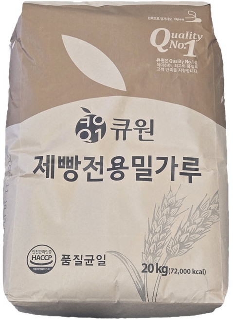 큐원 제빵전용 밀가루, 20kg, 1개