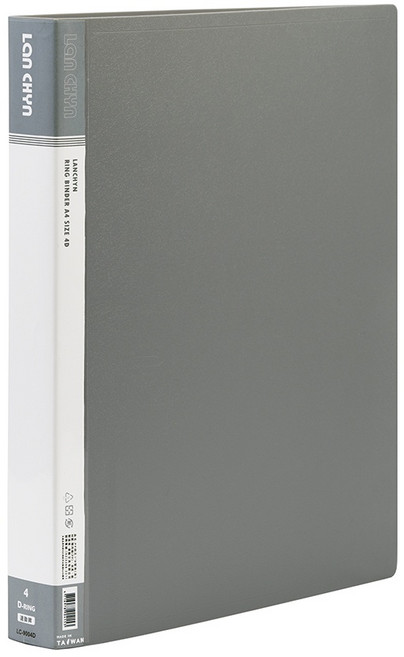 連勤 PP D型夾, 灰色,LC-9003D｜三孔, 1個