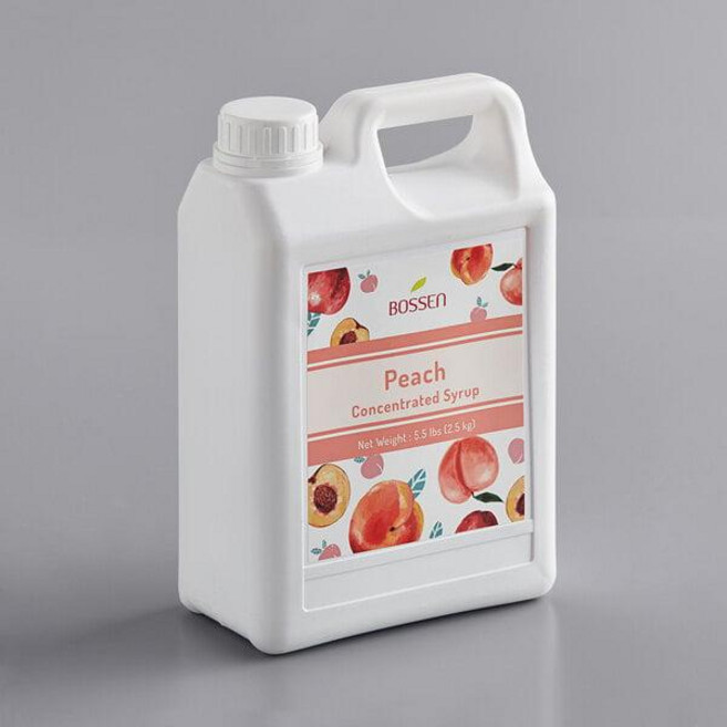 미국 보센 Bossen Peach Concentrated Syrup 복숭아 농축 시럽 업소용 대용량, 1개, 2.5kg