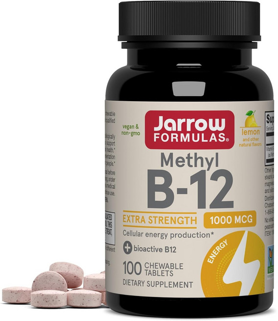 재로우 메틸 B-12 1000mcg 레몬맛 츄어블 타블렛, 100정, 1개