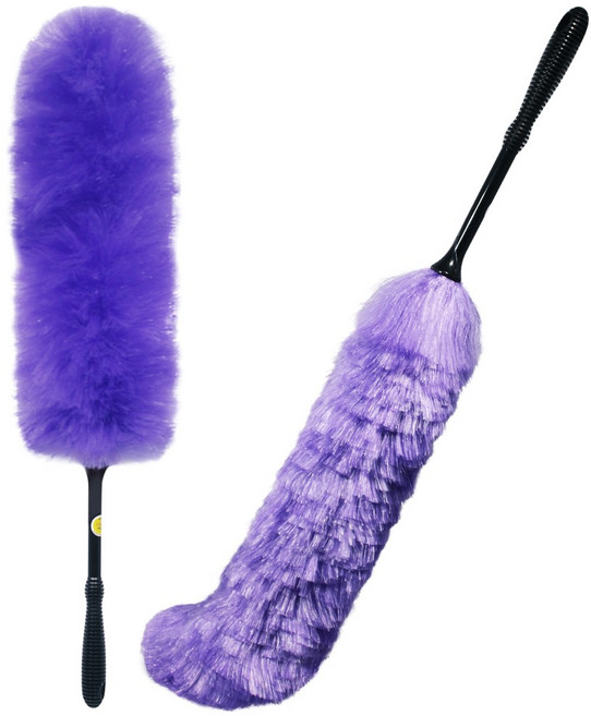 오필리아 더스터 대형 정전기 먼지털이 먼지털이개 틈새 먼지제거, 퍼플, 1개