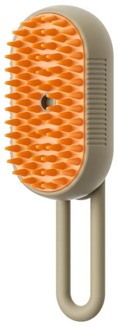 증기 개 브러시 스프레이 고양이 헤어 3 in1 마사지 애완 동물 미용 엉키고 느슨한 머리카락 제거, 02 Kahki-1PCS, 1개