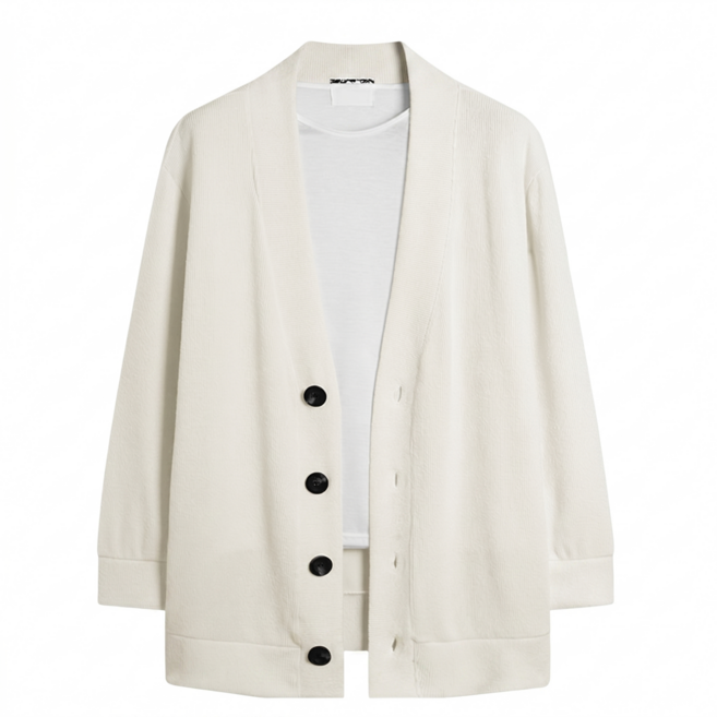 남녀공용 심플 빅버튼 오버핏 가디건 (LW017)