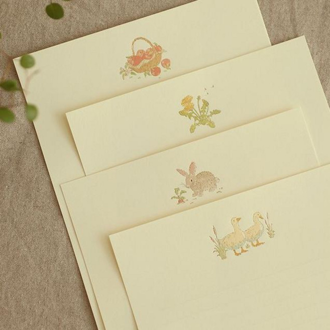 라온루리(RaonRuRi) 편지지 세트 - from the Farm 깔끔한편지지세트, 04 민들레, 04 민들레