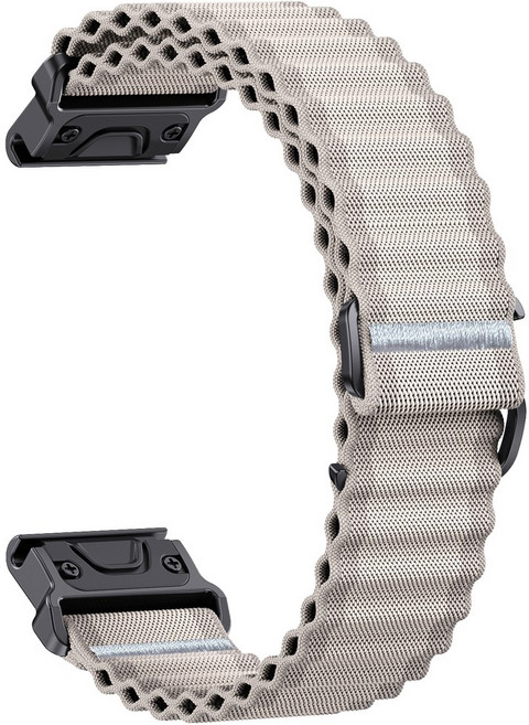 QuickFit 26mm 22mm Fenix E 8 7X 7 6 6X/Epix Gen 2 51mm 47mm/Tactix 시계 밴드 액세서리 용 톤 나일론 스트랩, white, Quick fit 22mm, 1개
