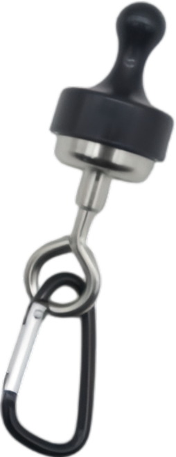 튼튼한 캠핑 마그네틱 고리 자석 카라비너 2p, 블랙