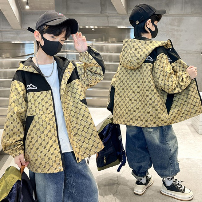 비비키드 남아 외투 봄 가을 주니어 추리닝 코트 초중생 초등생 재킷 SS글 바람막이 루즈핏 후드집업(8810)