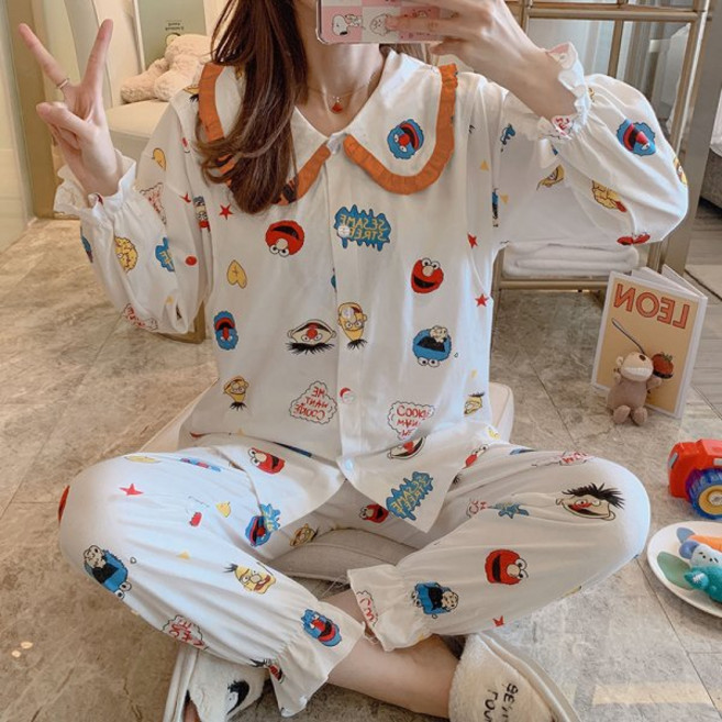 111997 수유복 산후조리복 봄가을 산모 순면 분만후 두꺼운 수유 잠옷 여자임산부 임신 .복봄 여름