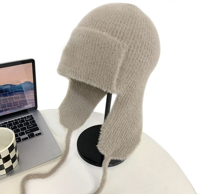 스멜모리 앙고라 비니 따뜻한 귀달이 모자