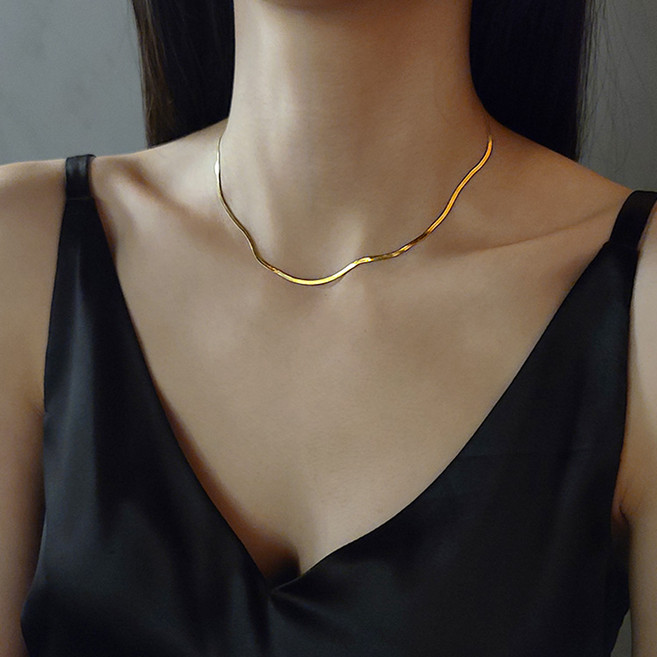 MCS 고급 실크 뱀줄 2mm 차르르 고퀄 초커 목걸이 204