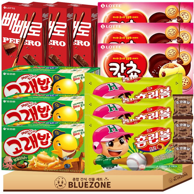 미니곽과자 고래밥 46g 3개 홈런볼41g 3개 칸쵸54g 3개 빼빼로46g 3개 몽실22g 3개, 1개