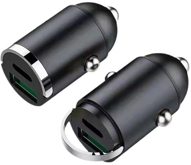 120W 듀얼 포트 고속충전 차량용 충전기 시가잭 USB 차량용 충전 어댑터, 검정색, 120W-듀얼 포트