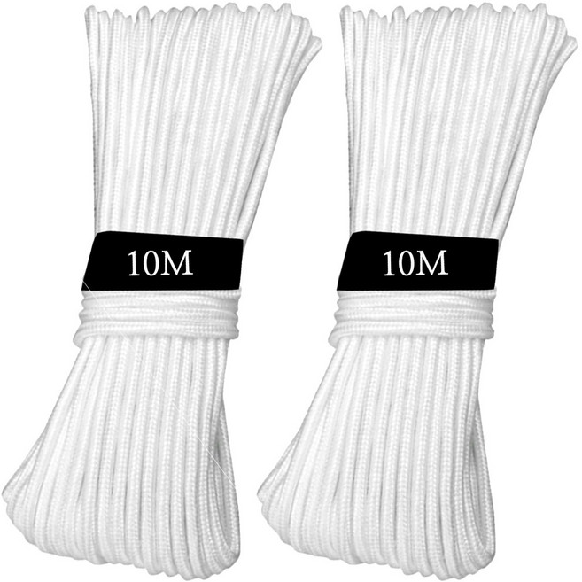 본라이프 천정 건조대줄 교체용끈 다용도줄 빨래건조대줄 베란다 빨래줄 밧줄 노끈 건조줄 캠핑 다용도로프, 10M, 2개