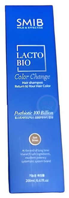스미브염색샴푸 200mL 다크브라운 락토바이오 유산균 새치 두피케어 계란 단백질 샴푸 약산성 보색 흰머리, 1개, 200.1ml