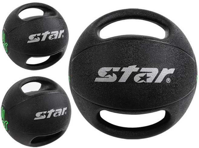 스타 핸들 메디신볼 ER161 블랙 고무 메디슨볼 복근운동, 7kg, 1개, 상세 설명 참조