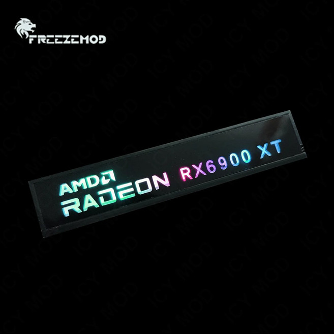 FR ZEMOD 그래픽카드 사이드 케이스 5V 미니 그래픽 패널 SYNC RGB 명판 AURA 지지대 카드 PC 발광 라이트 VGA 장식, 09 RX6900 XT