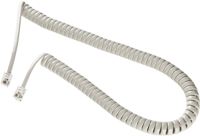 국내생산 엘지 삼성 키폰 인터넷 전화기 수화기 코드 송수화기선 돼지꼬리선 스프링선, 50cm, 그레이