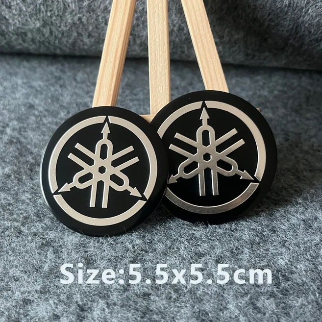 쿠쿠스토어 Yamaha 스티커 로고 오토바이 알루미늄 엠블럼 데칼